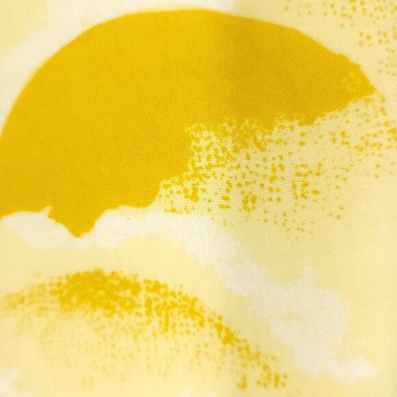 Vtg Wingo Hawaiian Button Front Shirt Men's Large Yellow Orange Hibiscus Floral - Picture 8 of 10